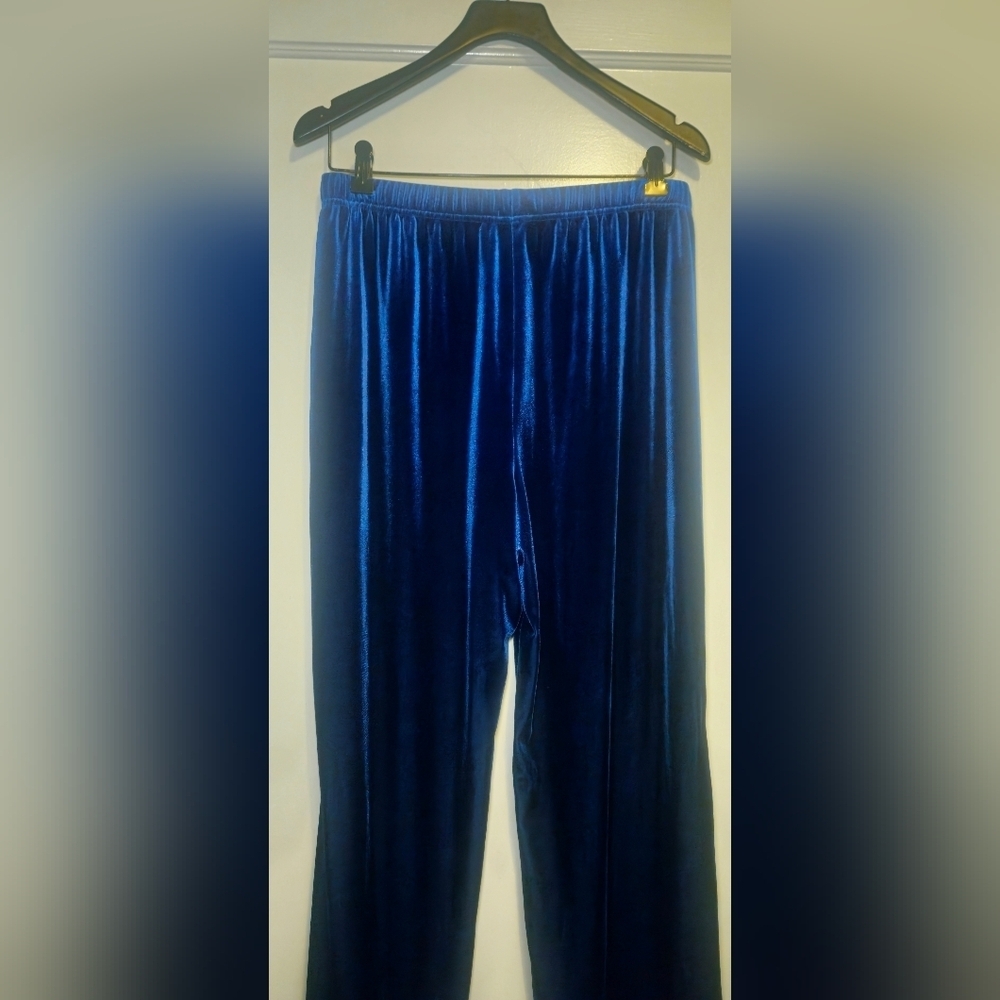 Serengeti Royal Blue Velvet Pants - Picture 5 of 5